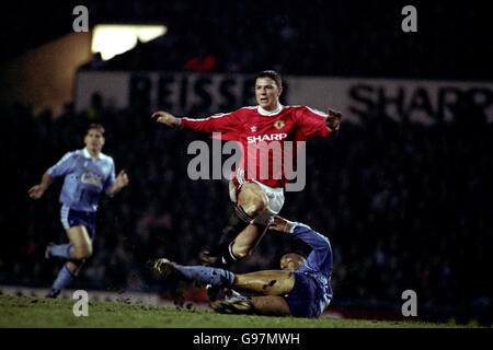 Football - Coupe de la Ligue Rumbelows - deuxième demi-finale de la jambe - Manchester United v Middlesbrough - Old Trafford Banque D'Images