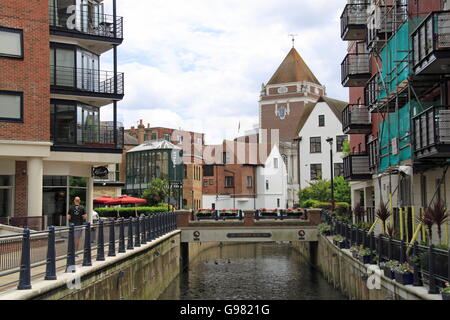 Location de quai, Kingston upon Thames, Londres, Angleterre, Grande-Bretagne, Royaume-Uni, UK, Europe Banque D'Images