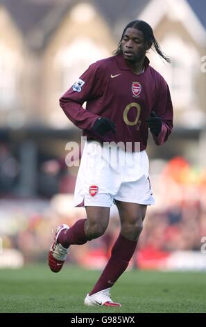 Soccer - FA Barclays Premiership - Arsenal / Charlton Athletic - Highbury. Emmanuel Adebayor d'Arsenal Banque D'Images