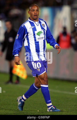 - Football - Ligue Espagnol Primera Malaga Valence v - La Rosadela Stadium Banque D'Images