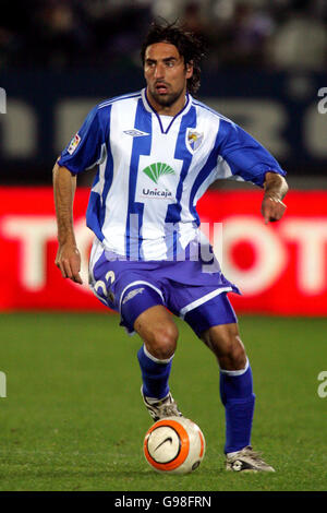 - Football - Ligue Espagnol Primera Malaga Valence v - La Rosadela Stadium Banque D'Images