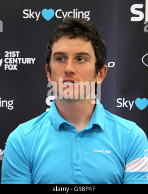 L'équipe Sky's Geraint Thomas au cours d'une conférence de presse à l'hôtel Mercure Obama Beach, Chemin du Colombier. Banque D'Images