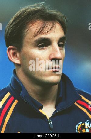 Football - amical - Espagne / Argentine. Albert Ferrer, Espagne Banque D'Images
