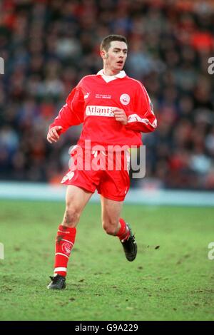 Scottish Soccer - CIS Insurance League Cup - semi final - Aberdeen v Dundee United. Jamie McAllister, Aberdeen Banque D'Images