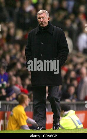 Football - FA Barclays Premiership - Manchester United / Sunderland - Old Trafford.Sir Alex Ferguson de Manchester United Banque D'Images