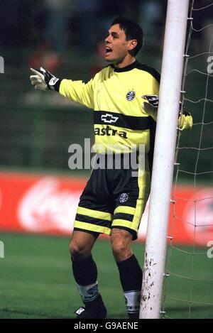 Football sud-américain - Copa Mercosur 99 - Groupe B - Velez Sarsfield / Gremio. Danrei, gardien de but de Gremio Banque D'Images