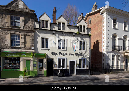 L'aigle et l'enfant ( Oxford pub célèbre lieu de rencontre des Inklings) Banque D'Images