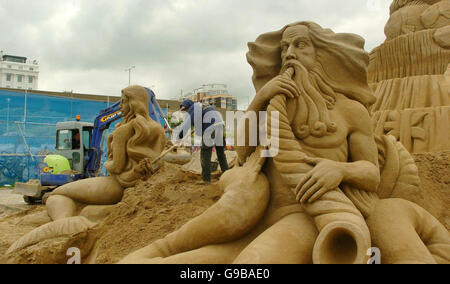 Sand Art Banque D'Images