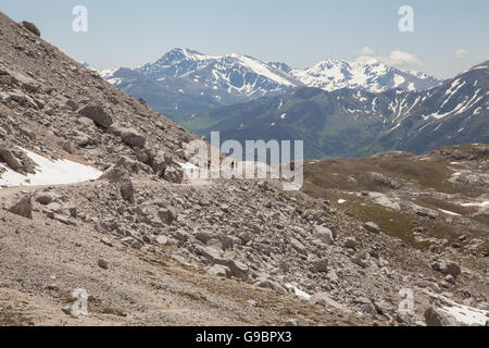 Balade dans les montagnes des pics d'Europe du nord de l'Espagne après avoir pris le téléphérique de Fuente De Banque D'Images