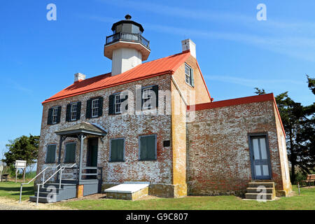 Phare d'East Point, Maurice River, New Jersey, USA Banque D'Images