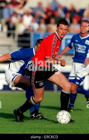 Football danois - Faxe Kondi ligaen - Lyngby v Esbjerg. Jess Thorup, Esbjerg Banque D'Images