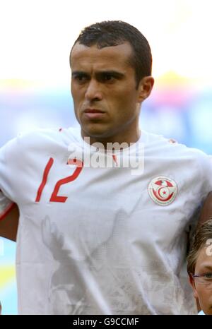 Football - coupe du monde de la FIFA 2006 Allemagne - Groupe H - Tunisie / Arabie Saoudite - Allianz Arena.Jaouhar Mnari, Tunisie Banque D'Images