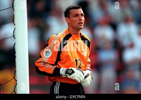 Football - Euro 2000 - Groupe C - Yougoslavie / Slovénie. Mladen Dabanovic, gardien de but en Slovénie Banque D'Images