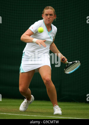 Tennis - Wimbledon Championships 2006 - All England Club.Naomi Cavaday en Grande-Bretagne contre ai Sugiyama au Japon Banque D'Images