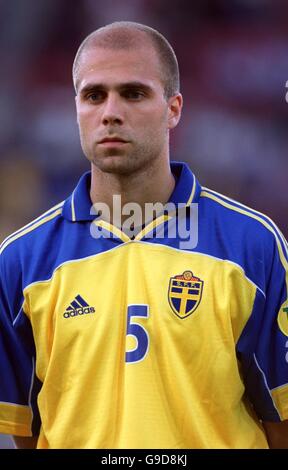 Football - Euro 2000 - Groupe B - Suède / Turquie. Teddy Lucic, Suède Banque D'Images