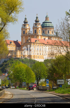 Stift Melk, l'Abbaye de Melk, Melk an der Donau, région de Wachau, Basse Autriche, Autriche, Europe Banque D'Images