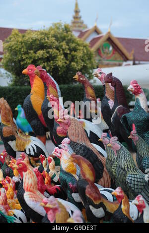 Un poulet Temple près de la ville de Khorat ou Nakhon Ratchasima dans la région d'Isan dans le nord-est de la Thaïlande en Thaïlande. Banque D'Images