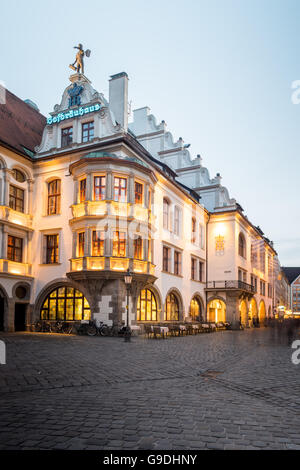 Hofbrauhaus Munich, Allemagne Banque D'Images