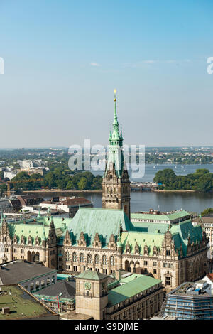 Vue sur la ville de Hambourg Banque D'Images
