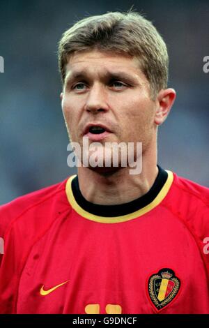 Football - Euro 2000 - Groupe B - Italie / Belgique. Gert Verheyen, Belgique Banque D'Images