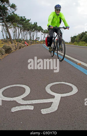 Randonnée à vélo sur la côte sud de Jeju Banque D'Images