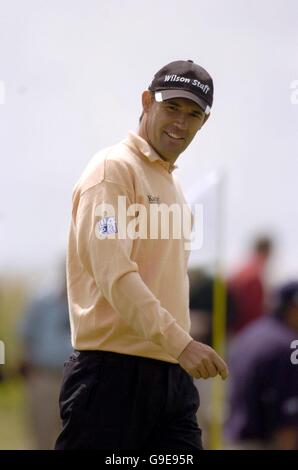 L'Ireland Padraig Harrington lors de la deuxième partie de l'Open d'Europe de Smurfit Kappa au K Club, comté de Kildare, Irlande. Banque D'Images