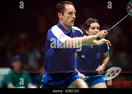 Jeux Olympiques Sydney 2000 - Badminton - Double mixte - Grande-Bretagne v l'Indonésie Banque D'Images