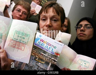 Le député britannique expulsés d'Israël Banque D'Images