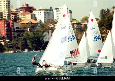 Jeux Olympiques Sydney 2000 - Voile - Men's Classe 470 Banque D'Images