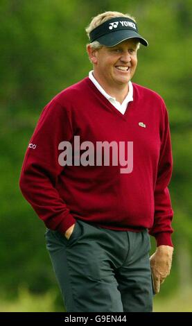 Golf - Barclays Scottish Open - Loch Lomond - première partie.Colin Montgomerie d'Écosse le 17 lors de la première partie de l'Open d'Écosse de Barclays au Loch Lomond. Banque D'Images