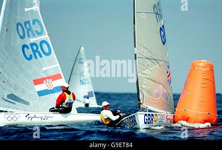 Jeux Olympiques Sydney 2000 - Voile - Men's Finn 7 courses de la flotte Banque D'Images