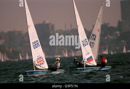 Jeux Olympiques de 2000 à Sydney - Voile - Men's Open Courses flotte Laser Banque D'Images