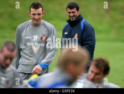 Roy Keane, nouveau directeur de Sunderland, lors d'une session de formation à l'Académie de lumière à Sunderland. Banque D'Images