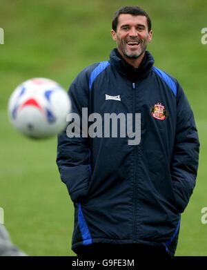 Roy Keane, nouveau directeur de Sunderland, lors d'une session de formation à l'Académie de lumière à Sunderland. Banque D'Images