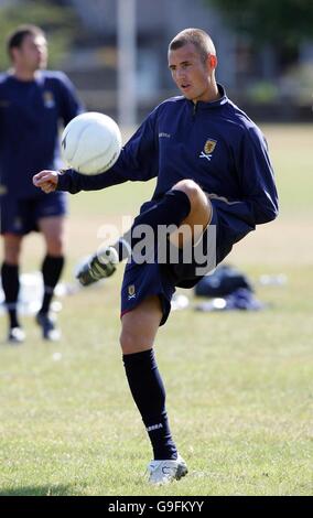 SOCCER - session d'entraînement en Écosse - St Andrews.Kenny Miller, en Écosse, pendant une séance de formation à l'Université St Andrews de St Andrews. Banque D'Images