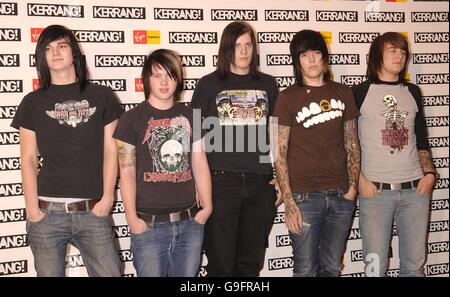 Kerrang Awards 2006 - la brasserie. Amenez-moi l'Horizon arriver sur le tapis rouge. Banque D'Images