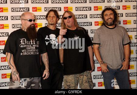 Kerrang Awards 2006 - la brasserie. Slayer arrive sur le tapis rouge. Banque D'Images