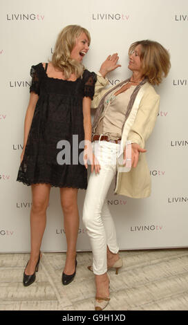 Paula Hamilton et Abi Clancy assistent au lancement du programme d'automne de Living TV à Nobu Berkeley, dans le centre de Londres. Date de la photo: Mardi 12 septembre 2006. Le crédit photo devrait se lire comme suit : Ian West/PA Banque D'Images