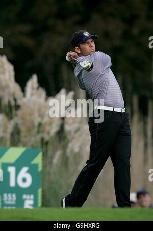 Golf - 36e Ryder Cup - deuxième jour - le K Club. Sergio Garcia, équipe de la coupe Ryder Europe. Banque D'Images