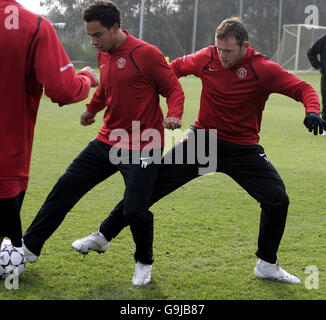 Football - Manchester United session de formation - Carrington Banque D'Images