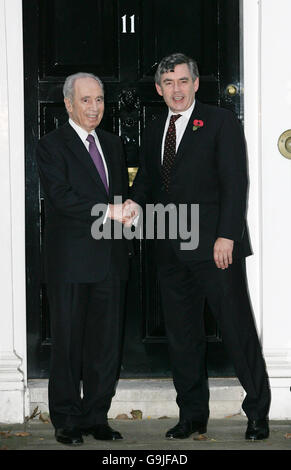 Gordon Brown répond à Shimon Peres Banque D'Images