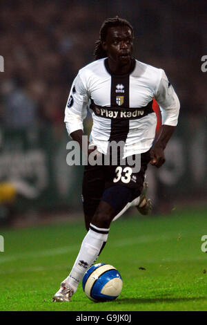 Football - coupe UEFA - Groupe D - Odense / Parme - Parc Fionia. Ferdinand Coly, Parme Banque D'Images