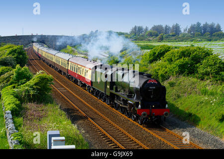 46100 Royal Scot Locomotive at Valley, Anglesey, , Banque D'Images