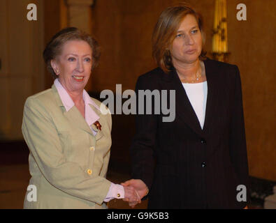 La ministre israélienne des Affaires étrangères Tzipi Livni Banque D'Images