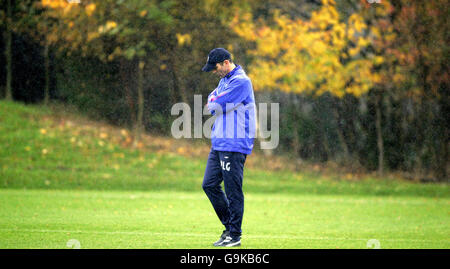 Paul le Guen, directeur des Rangers, lors d'une séance d'entraînement à Murray Park, Glasgow. Banque D'Images