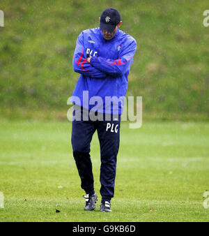 Paul le Guen, directeur des Rangers, lors d'une séance d'entraînement à Murray Park, Glasgow. Banque D'Images