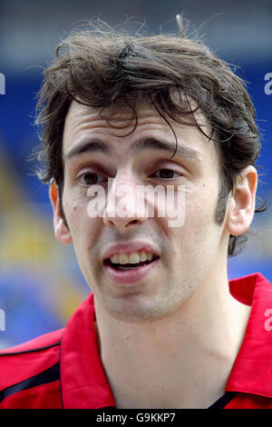 Football - six finales de football - Birmingham City football Club St Andrews Stadium. Acteur Ralf Little Banque D'Images