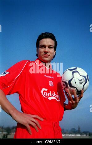 Football - FA Carling Premiership - Jari Litmanen Feature.Nouvelle signature de Liverpool Jari Litmanen Banque D'Images