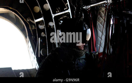 Hélicoptère Chinook de la RAF - Afghanistan Banque D'Images