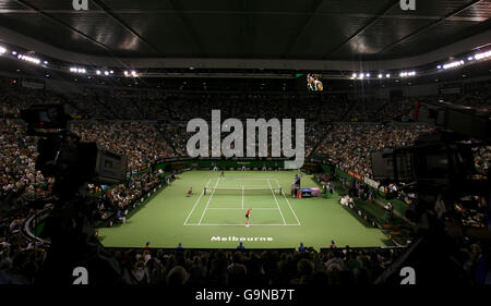 Open d'Australie Rod laver Arena à Melbourne Park, Melbourne, Australie. Banque D'Images